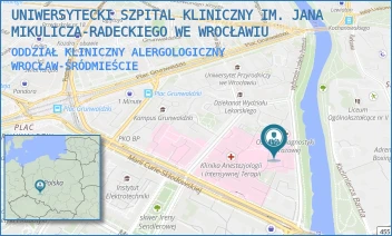 ODDZIAŁ KLINICZNY ALERGOLOGICZNY - UNIWERSYTECKI SZPITAL KLINICZNY IM. JANA MIKULICZA-RADECKIEGO WE WROCŁAWIU - WYB. LUDWIKA PASTEURA 4,  WROCŁAW-ŚRÓDMIEŚCIE
