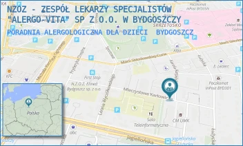PORADNIA ALERGOLOGICZNA DLA DZIECI - NZOZ - ZESPÓŁ LEKARZY SPECJALISTÓW "ALERGO-VITA" SP Z O.O. W BYDGOSZCZY - KURPIŃSKIEGO 12/12A-13A,  BYDGOSZCZ