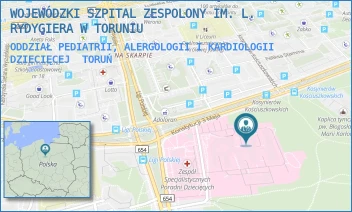 ODDZIAŁ PEDIATRII, ALERGOLOGII I KARDIOLOGII DZIECIĘCEJ - WOJEWÓDZKI SZPITAL ZESPOLONY IM. L. RYDYGIERA W TORUNIU - KONSTYTUCJI 3 MAJA 42/-,  TORUŃ