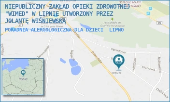 PORADNIA ALERGOLOGICZNA DLA DZIECI - NIEPUBLICZNY ZAKŁAD OPIEKI ZDROWOTNEJ "WIMED" W LIPNIE UTWORZONY PRZEZ JOLANTĘ WIŚNIEWSKĄ - DĘBOWA 21,  LIPNO
