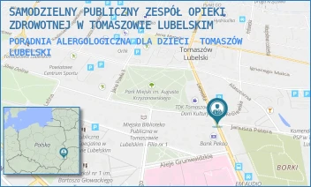 PORADNIA ALERGOLOGICZNA DLA DZIECI - SAMODZIELNY PUBLICZNY ZESPÓŁ OPIEKI ZDROWOTNEJ W TOMASZOWIE LUBELSKIM - PETERA 1,  TOMASZÓW LUBELSKI