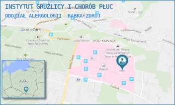 ODDZIAŁ ALERGOLOGII - INSTYTUT GRUŹLICY I CHORÓB PŁUC - UL. PROFESORA RUDNIKA 3B, RABKA-ZDRÓJ