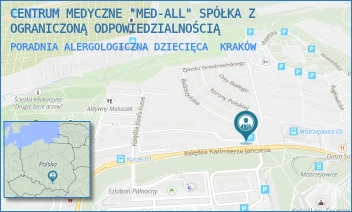 PORADNIA ALERGOLOGICZNA DZIECIĘCA - CENTRUM MEDYCZNE "MED-ALL" SPÓŁKA Z OGRANICZONĄ ODPOWIEDZIALNOŚCIĄ - UL. BUDZISZYŃSKA 1,  KRAKÓW