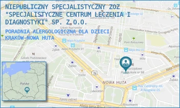 PORADNIA ALERGOLOGICZNA DLA DZIECI - NIEPUBLICZNY SPECJALISTYCZNY ZOZ "SPECJALISTYCZNE CENTRUM LECZENIA I DIAGNOSTYKI" SP. Z O.O. - UL. OS. CENTRUM B 11,  KRAKÓW-NOWA HUTA