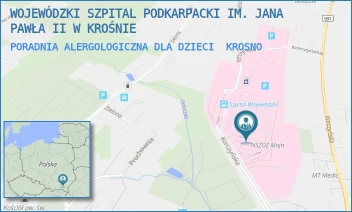 PORADNIA ALERGOLOGICZNA DLA DZIECI - WOJEWÓDZKI SZPITAL PODKARPACKI IM. JANA PAWŁA II W KROŚNIE - UL. KORCZYŃSKA 57,  KROSNO