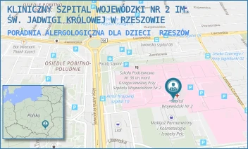 PORADNIA ALERGOLOGICZNA DLA DZIECI - KLINICZNY SZPITAL WOJEWÓDZKI NR 2 IM. ŚW. JADWIGI KRÓLOWEJ W RZESZOWIE - UL. LWOWSKA 60,  RZESZÓW