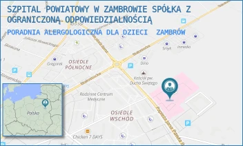PORADNIA ALERGOLOGICZNA DLA DZIECI - SZPITAL POWIATOWY W ZAMBROWIE SPÓŁKA Z OGRANICZONĄ ODPOWIEDZIALNOŚCIĄ - PAPIEŻĄ J. PAWŁA II 3,  ZAMBRÓW