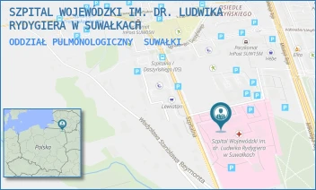 ODDZIAŁ PULMONOLOGICZNY - SZPITAL WOJEWÓDZKI IM. DR. LUDWIKA RYDYGIERA W SUWAŁKACH - SZPITALNA 60,  SUWAŁKI