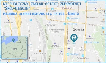 PORADNIA ALERGOLOGICZNA DLA DZIECI - NIEPUBLICZNY ZAKŁAD OPIEKI ZDROWOTNEJ "ŚRÓDMIEŚCIE" - UL. ANTONIEGO ABRAHAMA 57,  GDYNIA