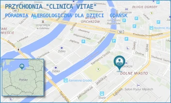PORADNIA ALERGOLOGICZNA DLA DZIECI - PRZYCHODNIA "CLINICA VITAE" - UL. JASKÓŁCZA 7/15,  GDAŃSK