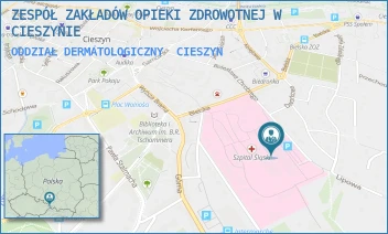 ODDZIAŁ DERMATOLOGICZNY - ZESPÓŁ ZAKŁADÓW OPIEKI ZDROWOTNEJ W CIESZYNIE - UL. BIELSKA 4,  CIESZYN