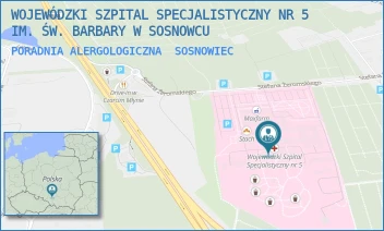 PORADNIA ALERGOLOGICZNA - WOJEWÓDZKI SZPITAL SPECJALISTYCZNY NR 5 IM. ŚW. BARBARY W SOSNOWCU - UL. PLAC MEDYKÓW 1,  SOSNOWIEC