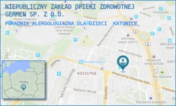PORADNIA ALERGOLOGICZNA DLA DZIECI - NIEPUBLICZNY ZAKŁAD OPIEKI ZDROWOTNEJ GERMEN SP. Z O.O. - UL. KS.KARD. STEF. WYSZYŃSKIEGO 4,  KATOWICE