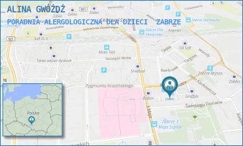 PORADNIA ALERGOLOGICZNA DLA DZIECI - ALINA GWÓŹDŹ - PLAC KRAKOWSKI 10,  ZABRZE