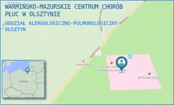ODDZIAŁ ALERGOLOGICZNO-PULMONOLOGICZNY - WARMIŃSKO-MAZURSKIE CENTRUM CHORÓB PŁUC W OLSZTYNIE - JAGIELLOŃSKA 78,  OLSZTYN