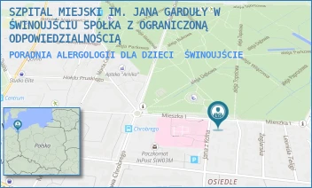 PORADNIA ALERGOLOGII DLA DZIECI - SZPITAL MIEJSKI IM. JANA GARDUŁY W ŚWINOUJŚCIU SPÓŁKA Z OGRANICZONĄ ODPOWIEDZIALNOŚCIĄ - MIESZKA I 7, ŚWINOUJŚCIE