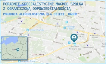 PORADNIA ALERGOLOGICZNA DLA DZIECI - PORADNIE SPECJALISTYCZNE MAGMED SPÓŁKA Z OGRANICZONĄ ODPOWIEDZIALNOŚCIĄ - GŁÓWNA 12,  RADOM